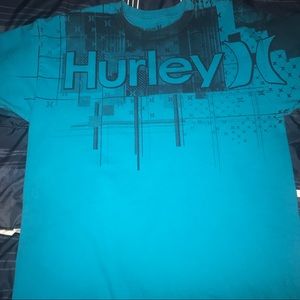 Blue Hurley shirt.